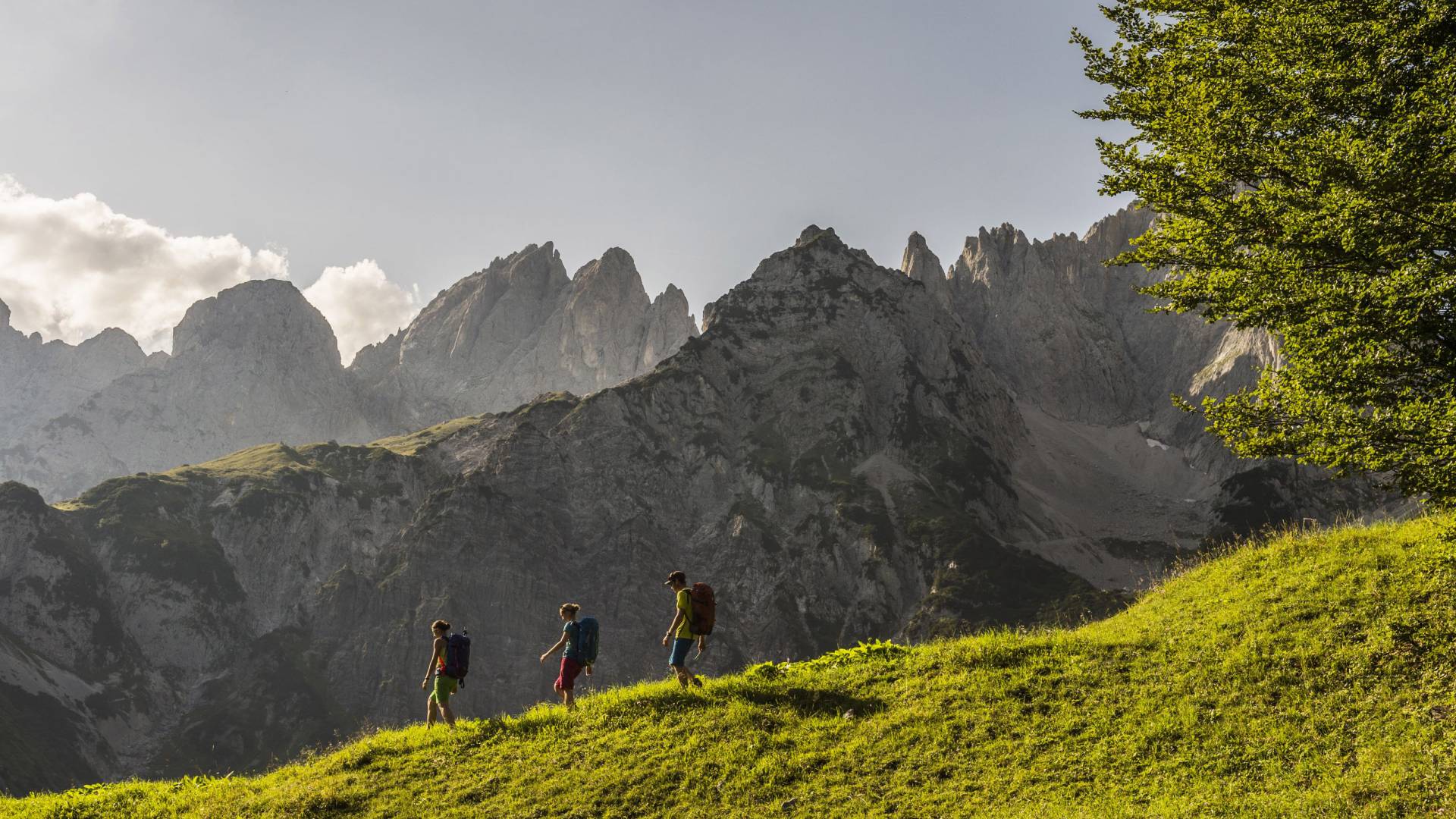 Wanderer am Wilden Kaiser in Tirol